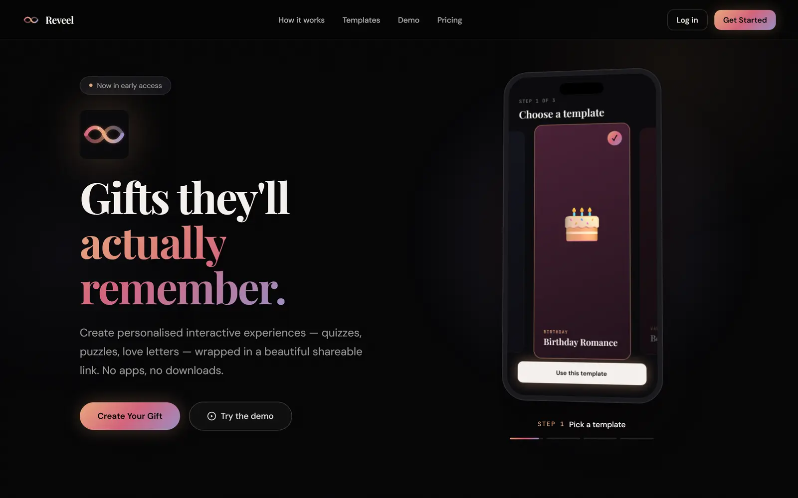 Reveel, an interactive gift platform built by Attenra